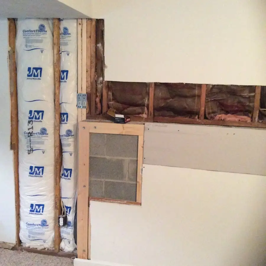 Wall insulation replacement during Contents Cleaning & Restoration in Excelsior Springs